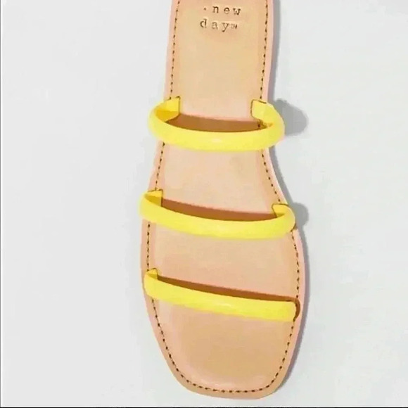 Women's Wren Triple Strap Sandals Yellow - A New Day - Size 8.5 - Picture 4 of 8